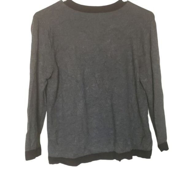 14TH & UNION Womens Cardigan SZ S Gray Black Snap Button Dark Academia Minimal - Picture 9 of 11